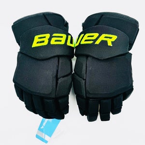 New Dallas Stars BLACKOUT Bauer Supreme Mach Pro Hockey Gloves-15”-Single Layer Palm