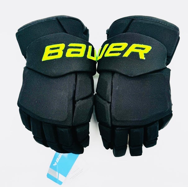 New Dallas Stars BLACKOUT Bauer Supreme Mach Pro Hockey Gloves-15”-Single Layer Palm