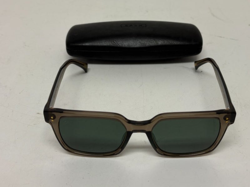 RAEN West Ghost Tanslucent Brown Sunglasses Polarized Gray Lenses & Case MINTY