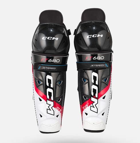 Senior CCM JetSpeed FT680 16" Shin Pads (New)