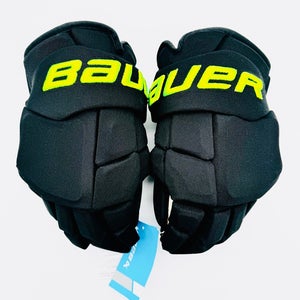 New Dallas Stars BLACKOUT Bauer Supreme Mach Pro Hockey Gloves-14”-Single Layer Palm