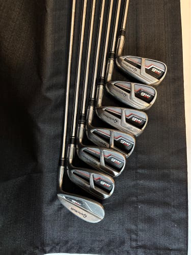 Men's 2019 TaylorMade M6 Right Handed Iron Set Regular Flex (7 Clubs) #5 - #9, PW, GW Steel Shaft