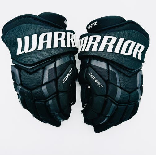 Roope Hintz Warrior Covert QRL Pro Hockey Gloves-14"-Easton Cuff-Cut Thumbs-Grey Palms