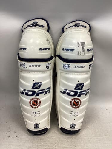 Used Jofa 3500 Senior Shin Guards White 16" 11851-S000042453