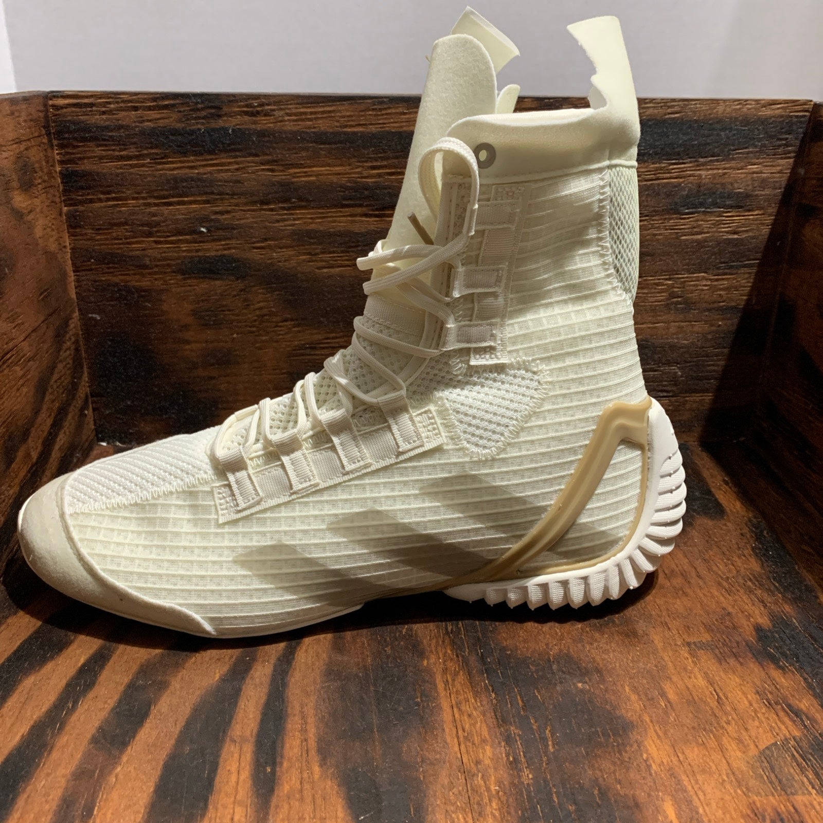 Adidas Boxing Speedex 23 High Top Shoes Off White JH8822  display picture 3