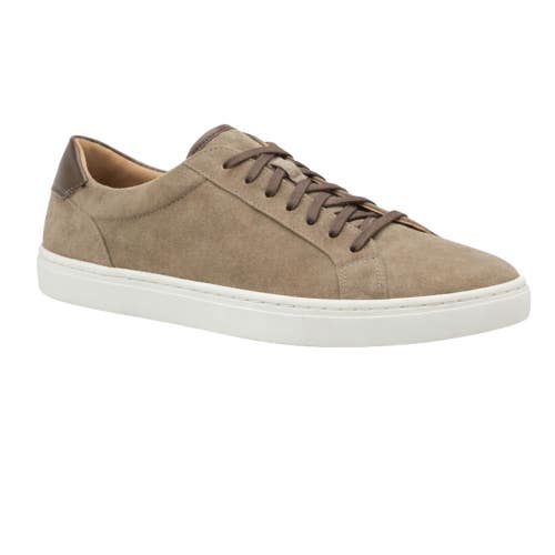 Vince Camuto Cowon Court Sneakers Men's 9 Taupe Suede Lifestyle Shoes HAWK1970