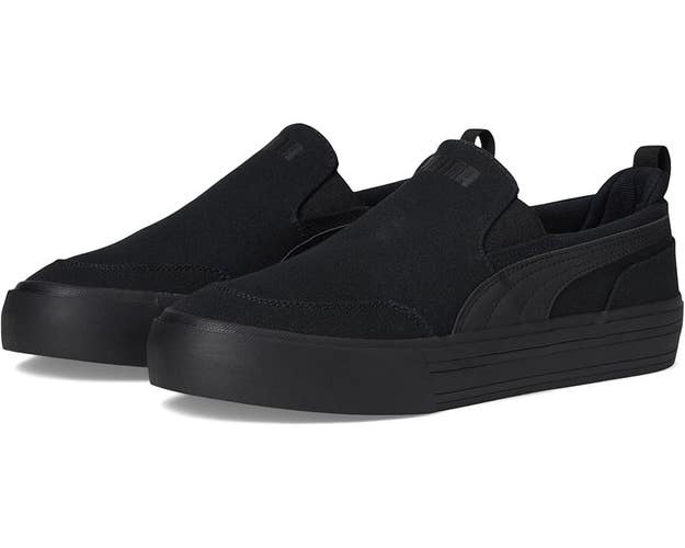 Puma Court Classic Vulcanized 400216-07 Men's US 11 Black Slip-On Shoes HAWK1789