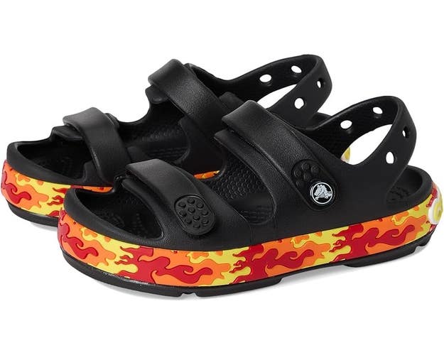 Crocs Crocband Cruiser 211269-001 Strappy Unisex Kids 10 Black Sandals HAWK1898