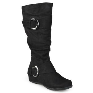 Journee Collection Jester Boots Women's US 7.5 Black Extra Wide Calf HAWK2010