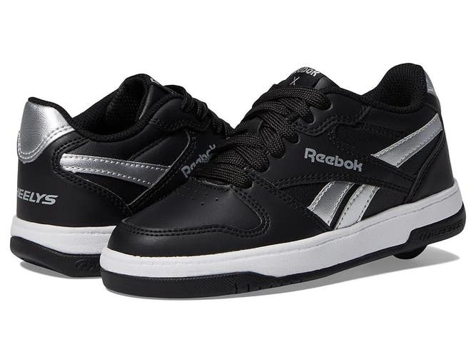 Heelys Reebok BB4500 Low Sneaker Big Kids 5 Black Lace Up Skate Shoes HAWK1865