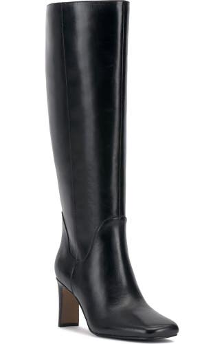 Vince Camuto Vestella Boots Women's 10 Black Extra Wide Calf Knee High HAWK1991