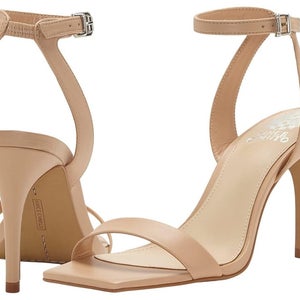 Vince Camuto Saprenda Sandals Women's 5 Sandstone Leather Ankle Strap HAWK1962