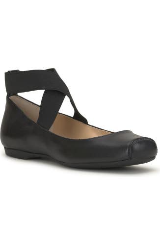 Jessica Simpson Mandalaye Ballet Flats Women's US 8.5 Black Ankle Strap HAWK1901