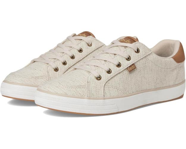 Keds Center III Sneakers Women 9 Oatmeal Round Toe Lace Up Casual Shoes HAWK1930