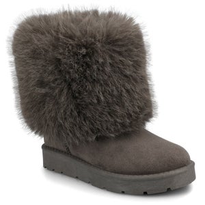 Journee Collection Shanay Women's 8 Gray Faux Fur Pull On Winter Boots HAWK2022