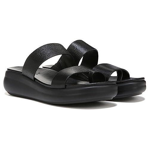 Naturalizer Drift 2 I6213L1 Womens US 7.5 Black Leather Slip-On Sandals HAWK2124