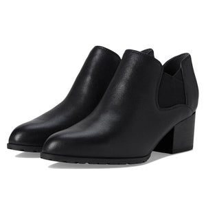 Vionic Belmont Boots Women's US 8 Black Leather Almond Toe Ankle Bootie HAWK1842