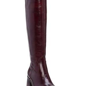 Vince Camuto Sangeti Boots Women's US 8 Dark Mahogany Leather Knee High HAWK1992