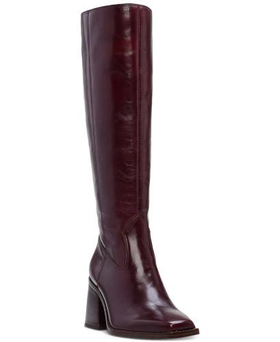 Vince Camuto Sangeti Boots Women's US 8 Dark Mahogany Leather Knee High HAWK1992
