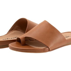 Softwalk Corsica Thong Women's US 10 Luggage Leather Slip On Sandals HAWK1913