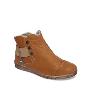 Cloud Aline Boots Women's EU 37 Tan Leather Wool Lined Ankle Bootie HAWK2023