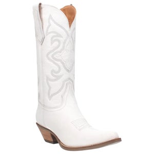 Dingo Out West DI920-100 Women's 6 White Leather Snip Toe Western Boots HAWK1958