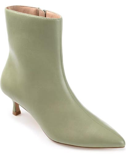 Journee Collection Arely Boots Womens 10 Green Kitten Heel Dress Bootie HAWK2033
