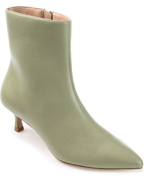 Journee Collection Arely Boots Womens 10 Green Kitten Heel Dress Bootie HAWK2033
