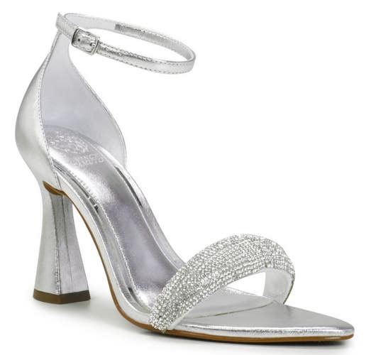 Vince Camuto Aylen Strappy Womens US 10 Silver Rhinestone Dress Sandals HAWK1883