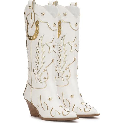 Jessica Simpson Zembitti Women's US 7 White Knee High Western Boots HAWK2046