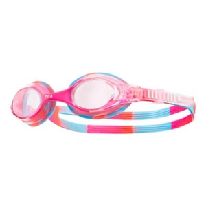TYR Swimple Non-Mirrored Swim Goggle Youth One Size Pink White Tie Dye JZZ378