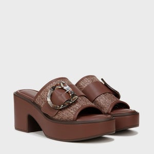 Naturalizer Clara2 I9953F1200 Sandals Women 8 Brown Block Heel Platform HAWK2037