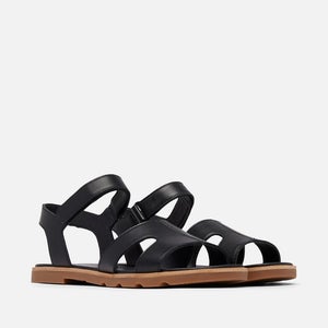 Sorel Ella III 2076821-010 Sandals Womens US 11 Black Leather Ankle Strap JZZ614