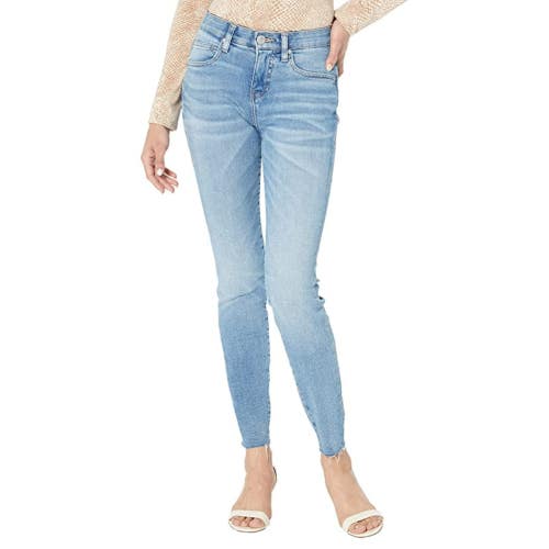 Jag Jeans Cecilia Women's Blue Denim Light Wash Raw Hem Mid Rise Skinny JZZ388