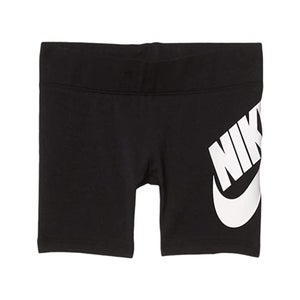 Nike Futura Biker Shorts Girl's 4 Black Graphic Logo Elastic Waist Active JZZ340