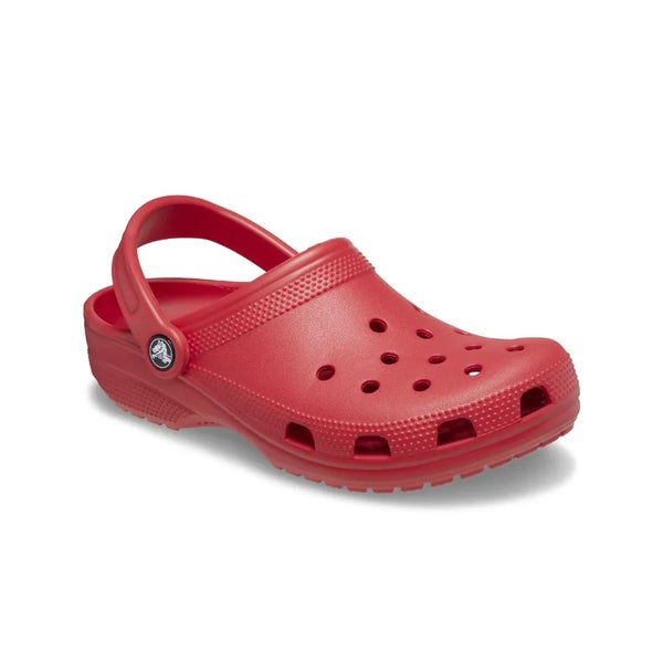 Crocs Classic 10001-6WC Clogs Men's 10 Varsity Red Round Toe Casual Shoes JZZ626