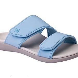 Spenco Kholo Nuevo Slide Women's 7.5 Blue Hook & Loop Adjustable Sandals JZZ647