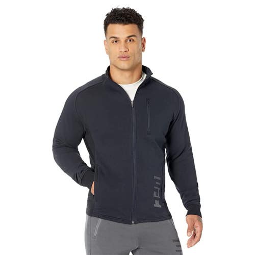 UFC Ultimate Fighting Jacket Men XL Black Long Sleeve Full Zip Activewear JZZ351