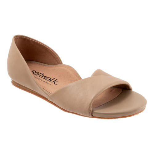 Softwalk Cypress S2307-154 Sandals Women's US 9.5 Beige Leather Slip On JZZ620