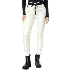 Holden Hybrid Puffer Down Joggers Women XL White Stretch Drawstring Waist JZZ431