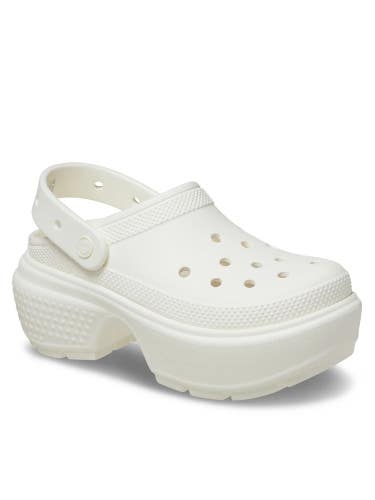 Crocs Stomp 209347-0WV Clogs Men's US 4 White Slip On Platform Shoes JZZ617