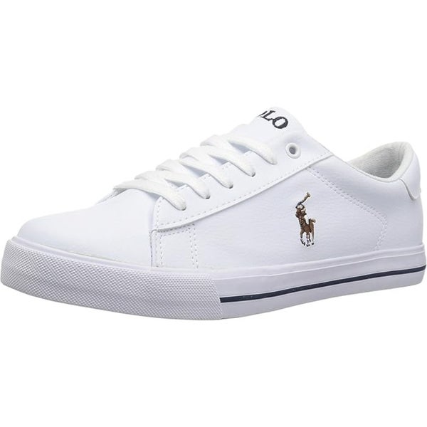 Polo Ralph Lauren Easten Sneakers Kids 12 White Faux Leather Casual Shoes VER860