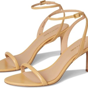 Veronica Beard Sylvie 75 Women's US 6 Beige Leather Stiletto Heel Sandals VER796