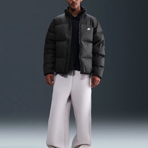 Nike Sportswear Club IB2975-010 Puffer Jacket Men's Black Long Sleeve JAX809