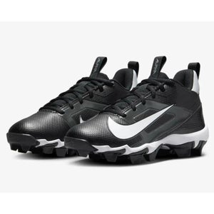 Nike Alpha Menace 4 Shark FQ4016-001 Boys 6 Black Molded Football Cleats RHS7054