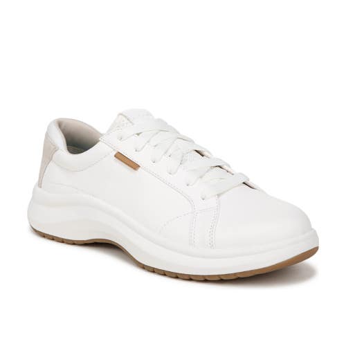 Dr. Scholl's Feel Good J0624L1100 Sneakers Women 8.5 White Leather Shoes RHS7037