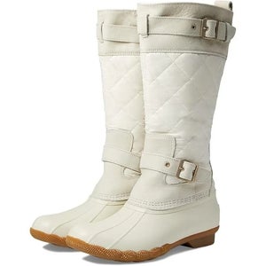 Sperry Saltwater STS87775 Women's US 9 Ivory Waterproof Tall Duck Boots RHS7057