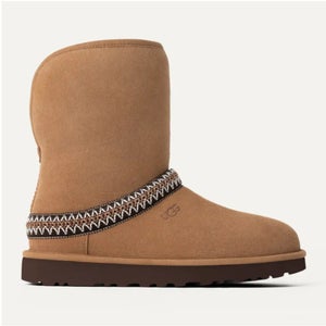 UGG Classic Short Crescent 1161770-CHE Women's 9 Chestnut Ankle Boots RHS7092