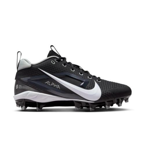 Nike Alpha Menace 4 FN0027-001 Men's US 10.5 Black White Football Cleats RHS7039