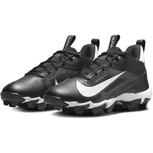 Nike Alpha Menace 4 Shark FQ4016-001 Boys 6 Black White Football Cleats RHS7023